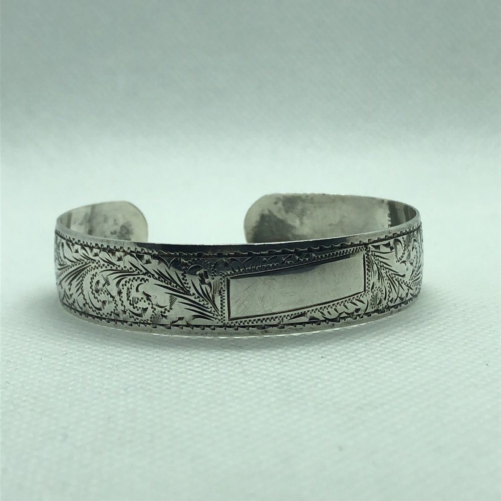 💛 925 Vintage Floral Cuff